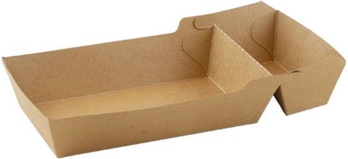 Kraft Snackschalen A20 Saucenfach – 50/100/500 Stück | Pommes Currywurst