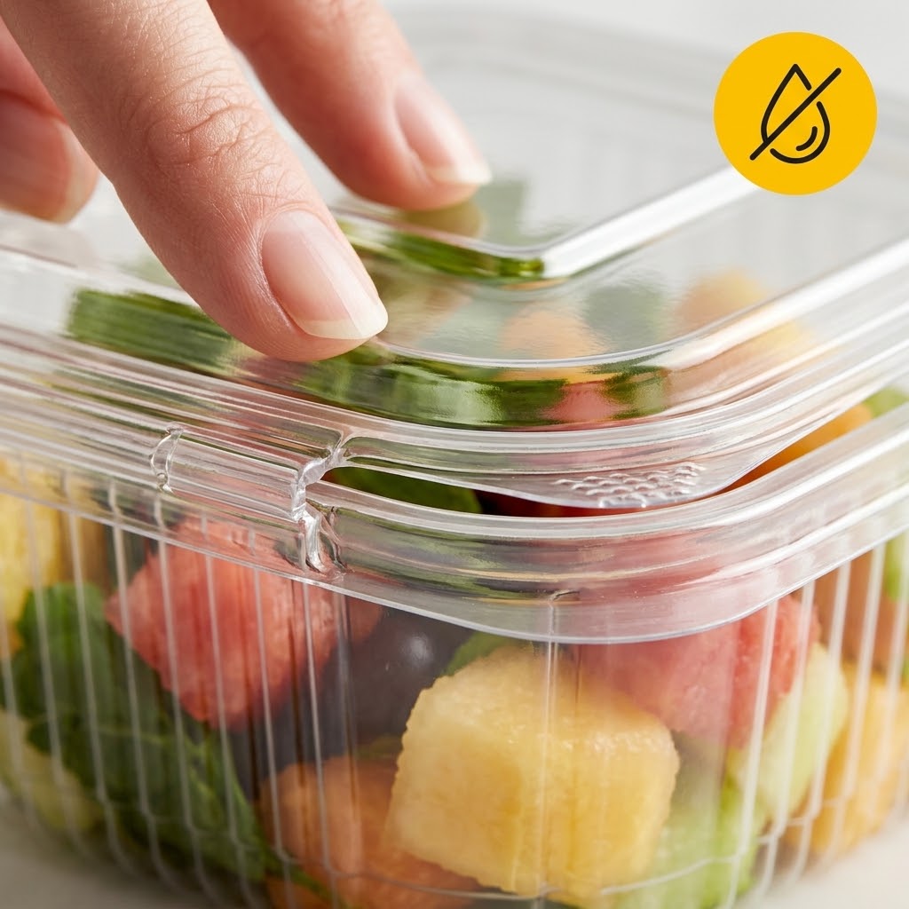 Salatschalen Klappschalen 250ml PET Transparent – mit Klappdeckel Imbiss | 100 Stück