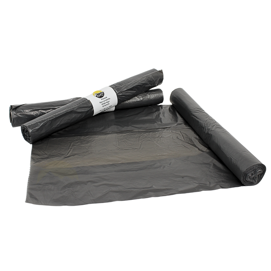 Müllsäcke HDPE 61x80cm Abfallsäcke Grau Typ 23 Auf Rolle | 500 Stück