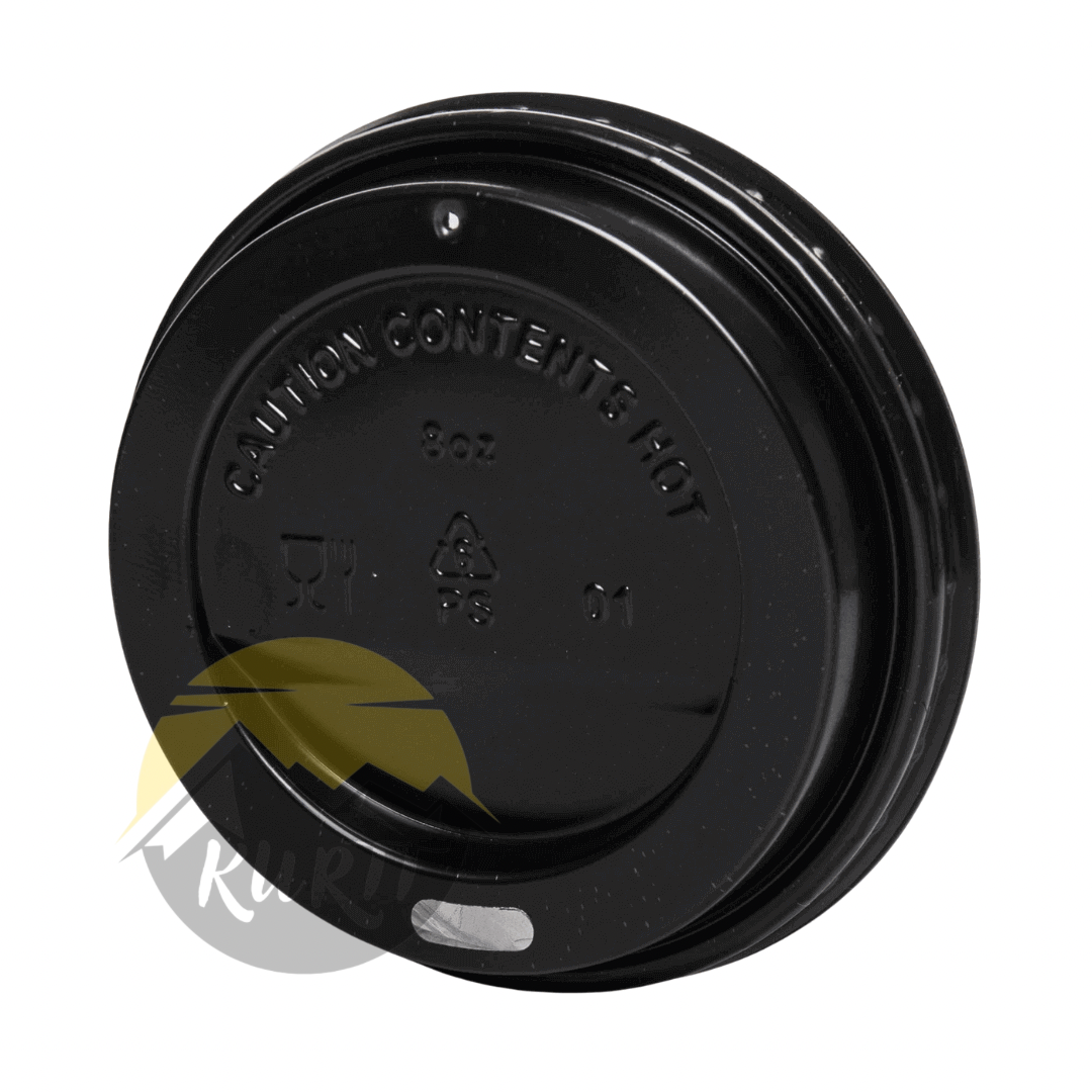 Kaffeebecher Deckel Schwarz 80mm Mit Trinköffnung – 1000 Stück | Café To Go Premium 200ml 300ml