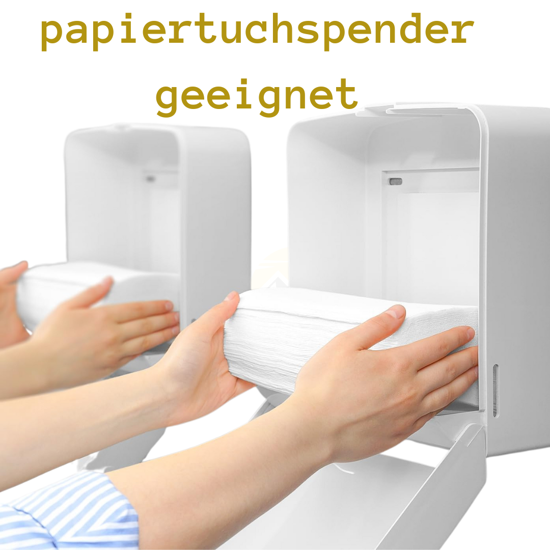 1000 Papierhandtücher, weiß 2-lagig 24 x 21 cm Z-Falz (5 x 200 Blatt)