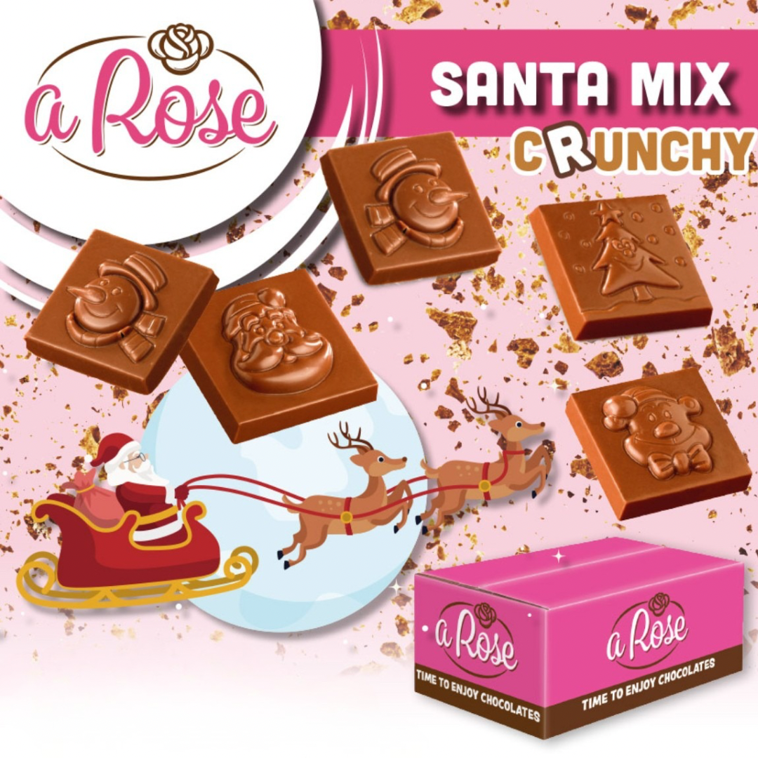 Weihnachtsmann Mix Milch mit Rice Crispy - 120 Stück