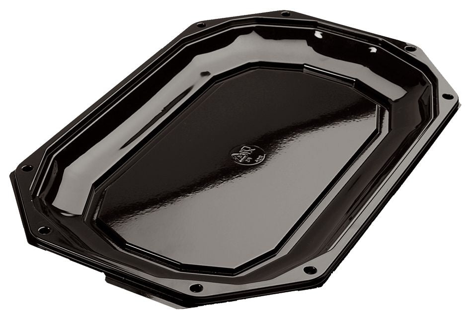 Servierplatte Buffetplatte XL 43cm Achteckig Schwarz Ungeteilt mit Deckel | 13 Stück