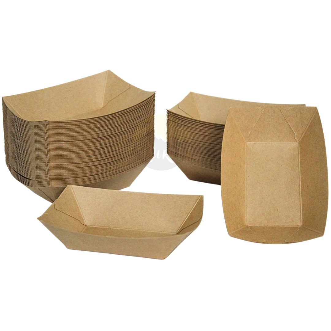 Pommesschalen Einweg Kraft L 154x117x41mm – Snackschalen Loaded Fries | 100 Stück