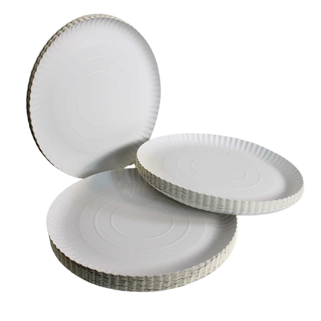 Extra Grosse Pappteller Weiß 28cm – Einweg Catering | 100 Stück
