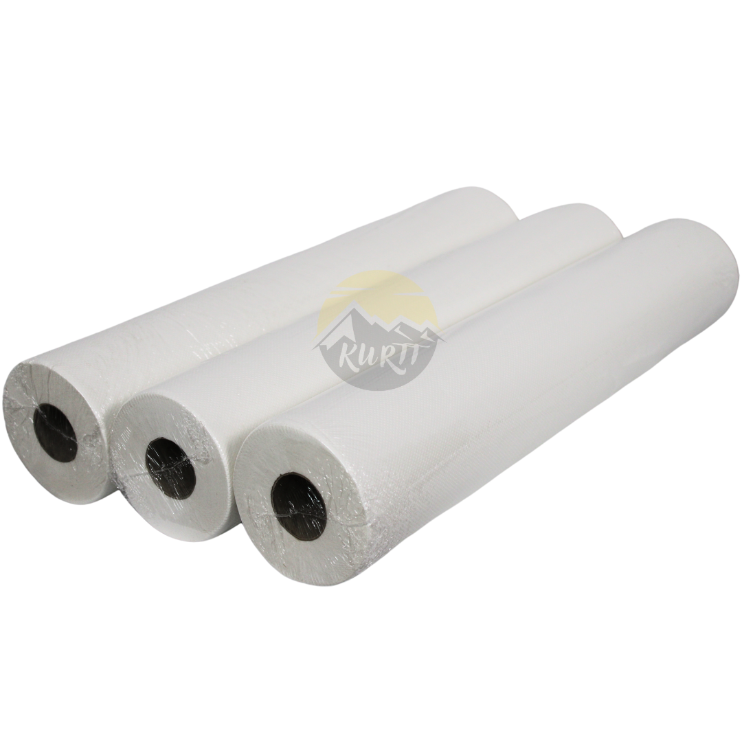 KURTT Ärztekrepp Liegenpapier 2-lagig Zellstoff 59cm x 50m Perforiert – 1 bis 12 Rollen | Untersuchungsliege Physiotherapie