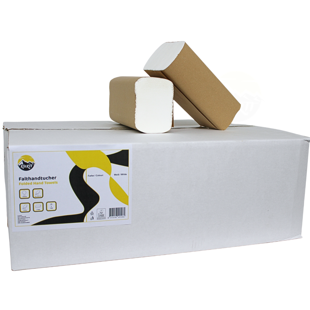 3750x papieren handdoekjes (tissue) Z-Multifold, cellulose 2-laags - handdoekjes papier