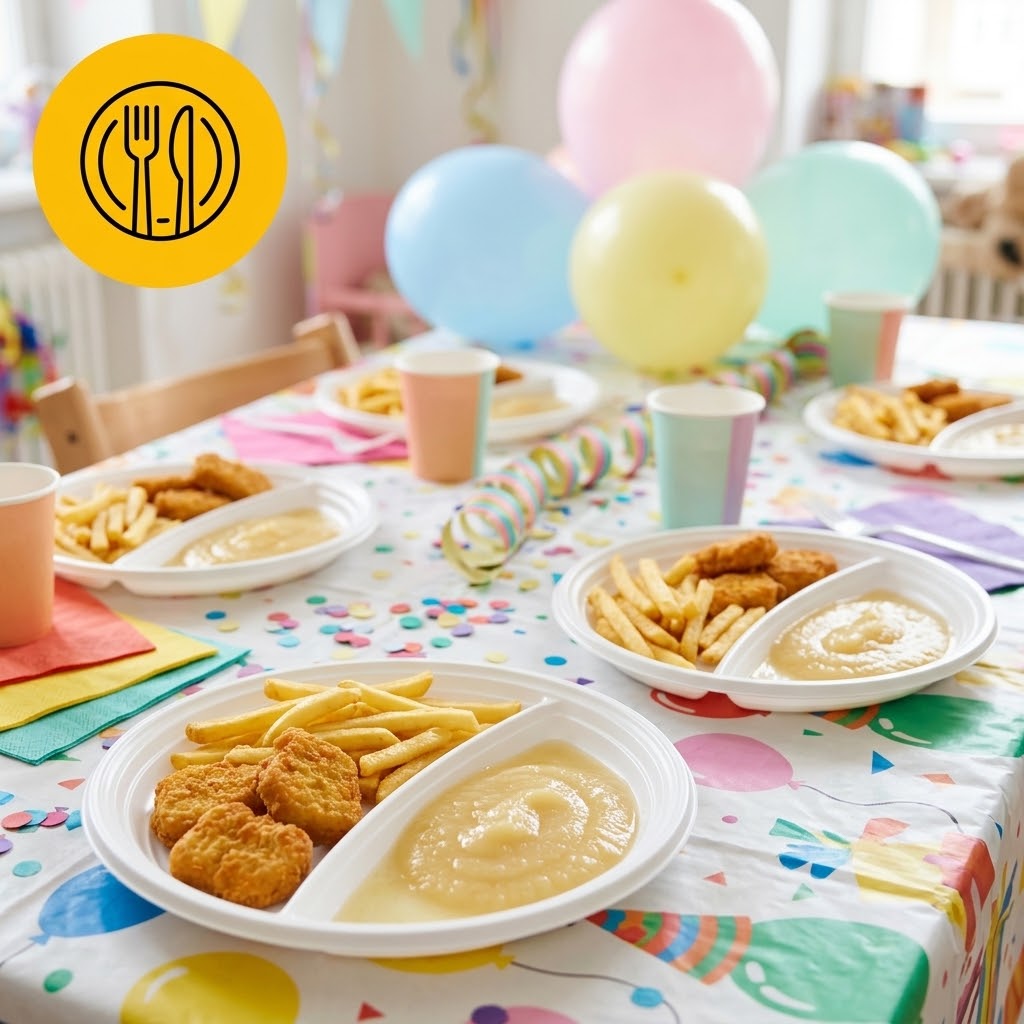 Plastikteller Mehrweg PP Weiß 22cm 2-geteilt – Bruchsicher Spülmaschinenfest Catering | 100 Stück