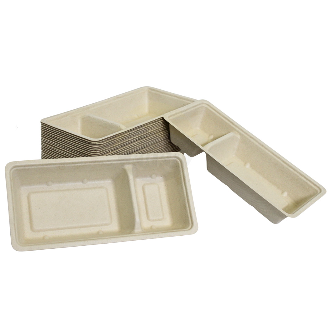 Bagasse Snackschalen Zuckerrohr PFAS-Frei – A5-A50 | 50/100/400 Stück