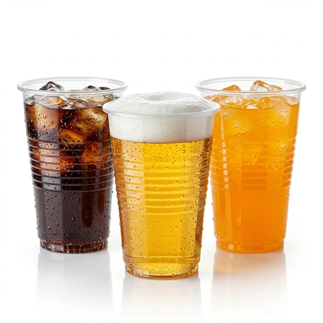 Einwegbecher 200ml PE Transparent 1000 Stück Wasserspender Kantine Veranstaltung Umweltabgabe Inbegriffen
