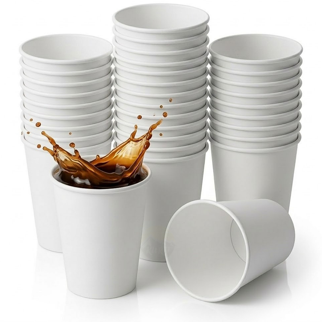 Kaffeebecher Pappe Weiß 180ml – 2500 Stück | Automatenbecher 70,3mm | Umweltabgabe Inklusive