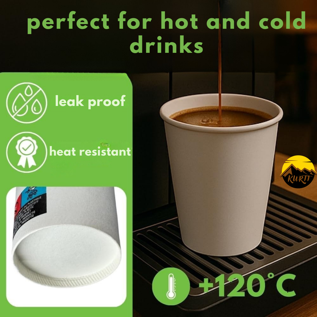 Kaffeebecher Pappe Weiß 200ml Extra Stabil – 100/500/1000 Stück | Café To Go Umweltabgabe Inklusive