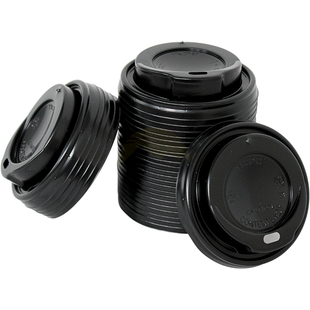 Deckel für Kaffeebecher 80mm Ø schwarz - 100 Stück
