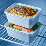 KURTT Meal Prep Behälter Weiß Mit Deckel PP – 50/100 Stück | Mikrowelle Gefrierschrank BPA-frei | 500ml 750ml 1000ml