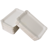 Pappteller/Schale 10x16cm weiß - 250 Stück