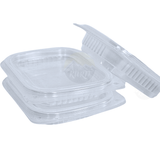 Salatschalen Klappschalen 125ml PET Transparent – mit Klappdeckel | 100 Stück