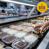 Salatschalen Klappschalen 125ml PET Transparent – mit Klappdeckel | 100 Stück