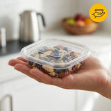 Salatschalen Klappschalen 125ml PET Transparent – mit Klappdeckel | 100 Stück
