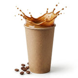  Coffee To Go Becher Kraft 300ml Slim – 100/500/1000 Stück | Auslaufsicher Deckel 80mm | Umweltabgabe Inklusive