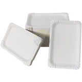 Pappteller/Schale 13x20cm weiß - 250 Stück