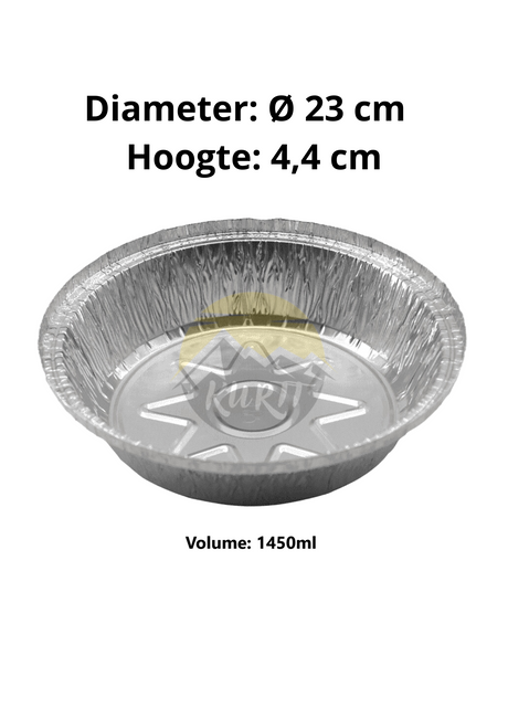 Aluminiumschale C803-1450L rund mit Deckel - 100 Stück