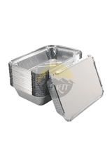 Aluschale 911L mit Deckel 20x13x5cm – 100 Stück | Meal Prep Take-away
