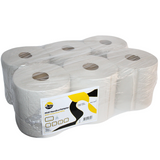 KURTT Handtuchrolle Midi Grau Innenabrollung 1-lagig Recycling 300m – 6 Rollen | Putzpapier Werkstatt Industrie