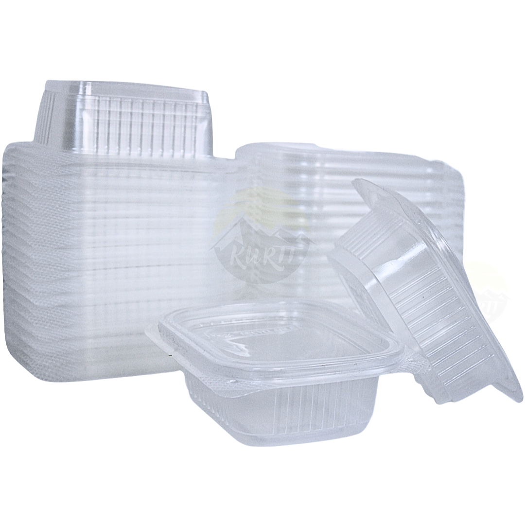 Salatschalen Klappschalen 250ml PET Transparent – mit Klappdeckel Imbiss | 100 Stück