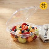 Salatschalen Klappschalen 250ml PET Transparent – mit Klappdeckel Imbiss | 100 Stück