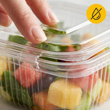 Salatschalen Klappschalen 250ml PET Transparent – mit Klappdeckel Imbiss | 100 Stück