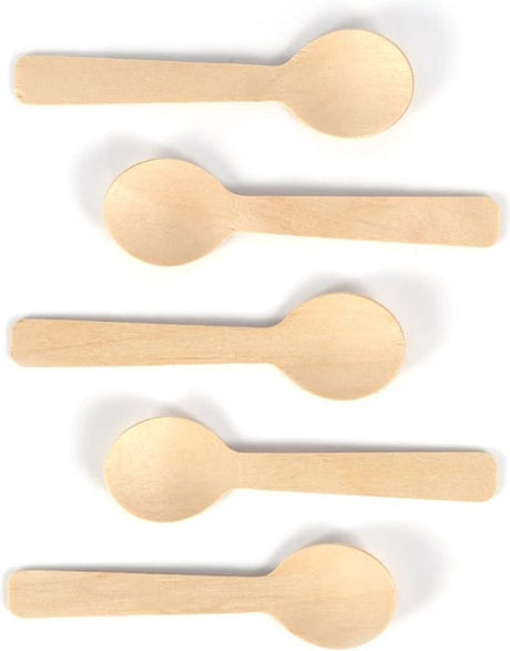 Holz-Teelöffel, Eislöffel 100mm - 200 Stück