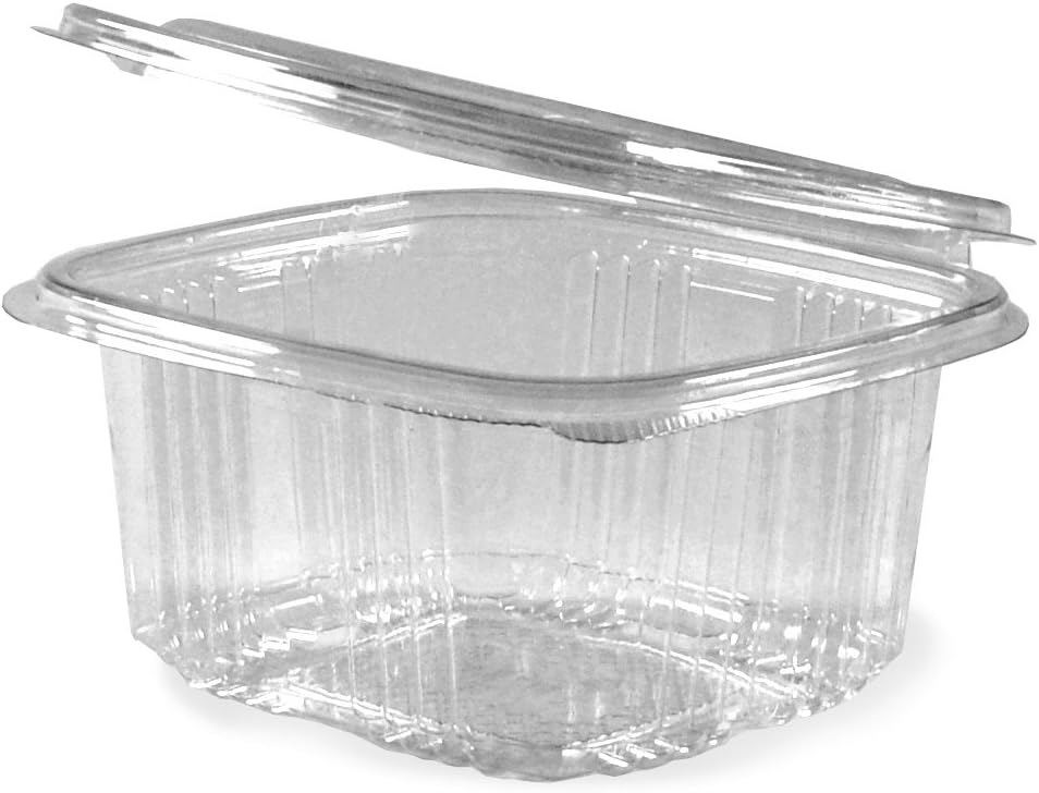 Salatschalen Klappschalen 375ml PET Transparent – mit Klappdeckel | 100 Stück