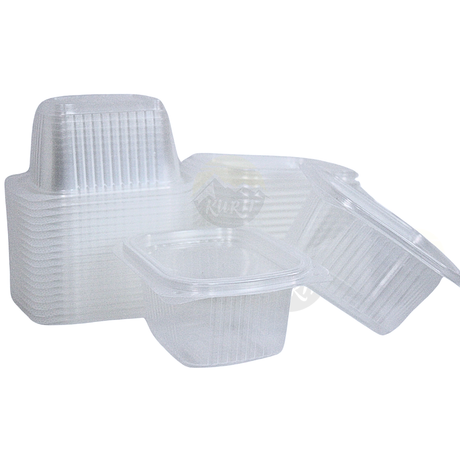 Salatschalen Klappschalen 375ml PET Transparent – mit Klappdeckel | 100 Stück