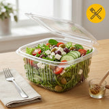Salatschalen Klappschalen 375ml PET Transparent – mit Klappdeckel | 100 Stück