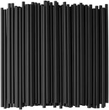  Trinkhalme Gerade Schwarz Wiederverwendbar PP 8x240mm – 250 Stück | Gastronomie Cocktail Professionell