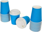  Kaffeebecher Pappe Farbig 200ml Orange Rot Blau – 100/500/1000 Stück | Umweltabgabe Inklusive
