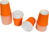  Kaffeebecher Pappe Farbig 200ml Orange Rot Blau – 100/500/1000 Stück | Umweltabgabe Inklusive