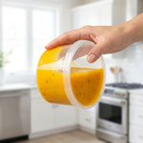 Frischhaltedosen 350ml mit Transparent PP Deckel Universell – 50 Stück | Meal Prep Suppe Reste Mikrowelle