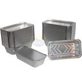 Aluschale 670L mit Deckel – 100 Stück 22x13x4,4cm | Ofen Airfryer Grill Gefrierschrank