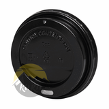 Kaffeebecher Deckel Schwarz 80mm Mit Trinköffnung – 1000 Stück | Café To Go Premium 200ml 300ml