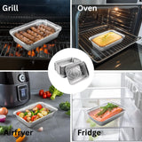 Aluschale 845L mit Deckel 21x14cm | 100 Stück | Lasagne Gratin Moussaka Cannelloni