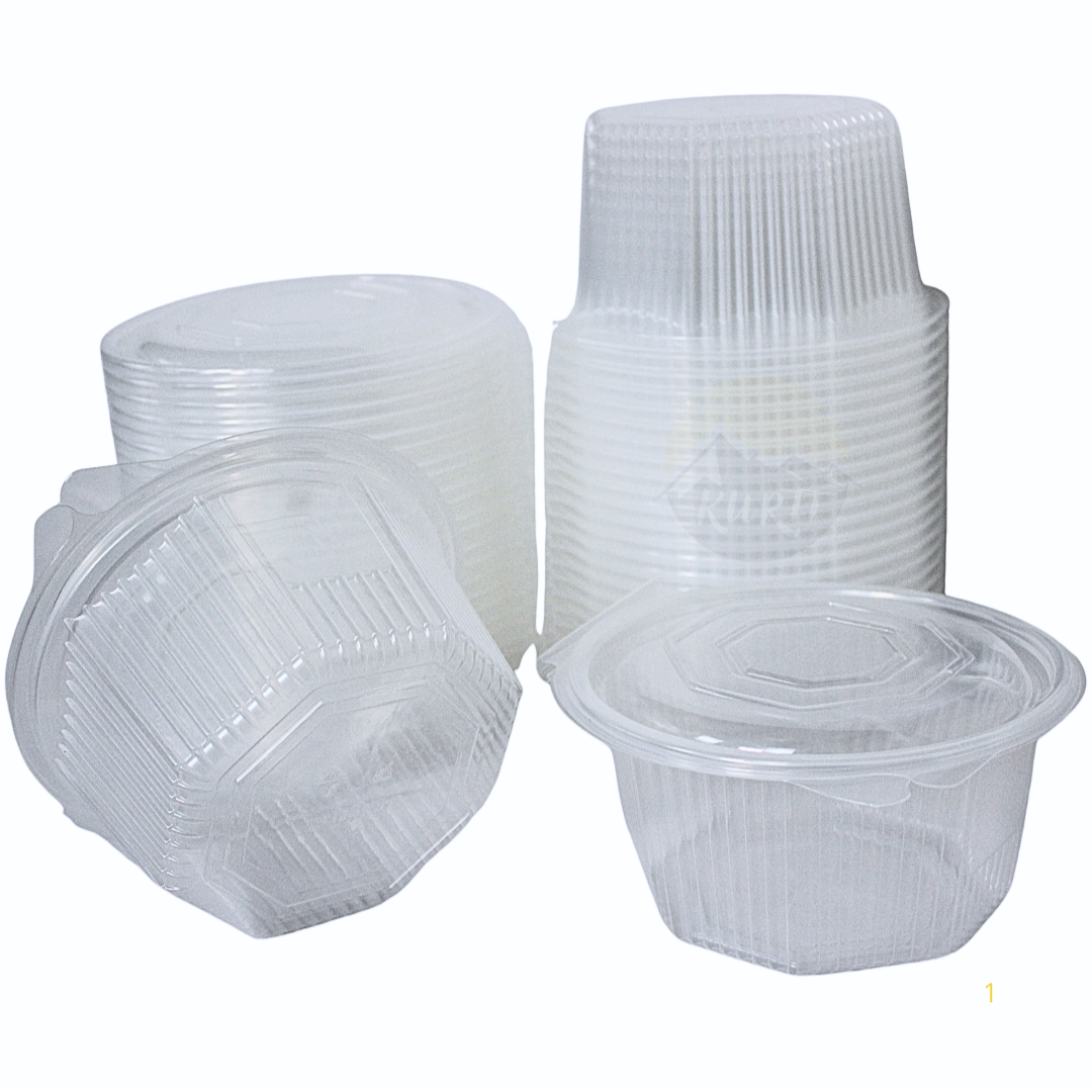 Haushaltsbox PP Transparent 8-eckig 1000ml - 50 Stück
