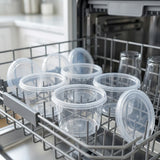 Frischhaltedosen 250ml Transparent mit Deckel PP Wiederverwendbar – 50 Stück | Mikrowelle Gefrierschrank BPA-frei