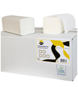 1000 Papierhandtücher, weiß 2-lagig 24 x 21 cm Z-Falz (5 x 200 Blatt)