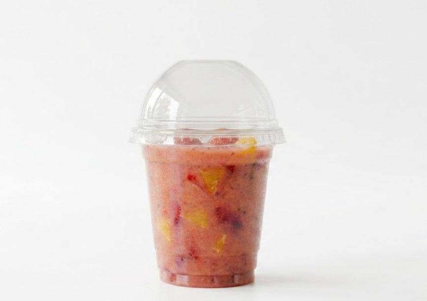 100x Smoothiebecher mit Deckel 200ml Transparent Kunststoff