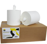 KURTT Handtuchrolle Midi Zellstoff 1-lagig 300m Ohne Kern Innenabrollung – 6 Rollen | Putzpapier Premium Fusselarm