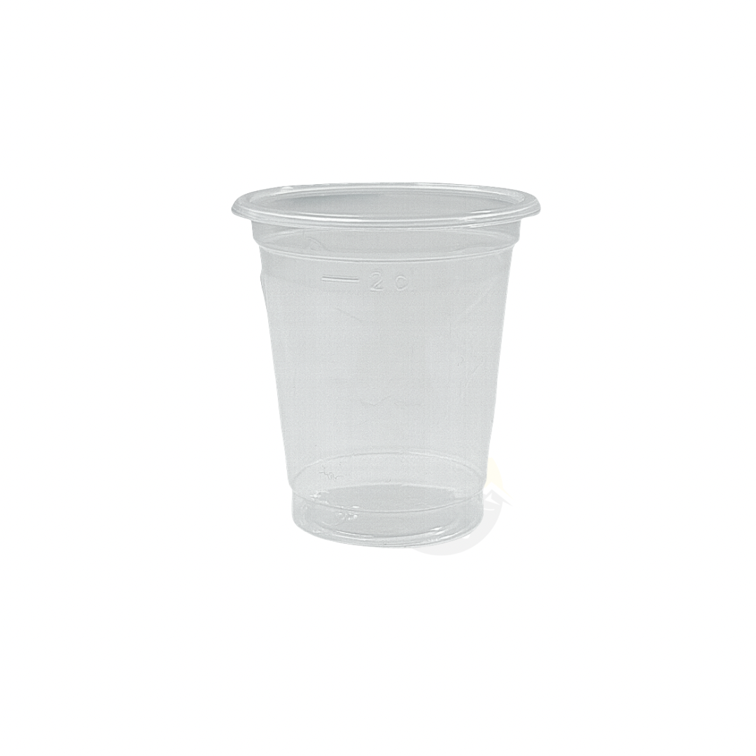 Schnapsgläser Plastik 2cl PET Transparent – 1200 Stück | Einweg Shotgläser Bruchsicher mit Füllstrich Festival Bar Veranstaltung