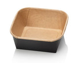Kraft-Salatbehälter mit Deckel 500 ml – 50 Stück