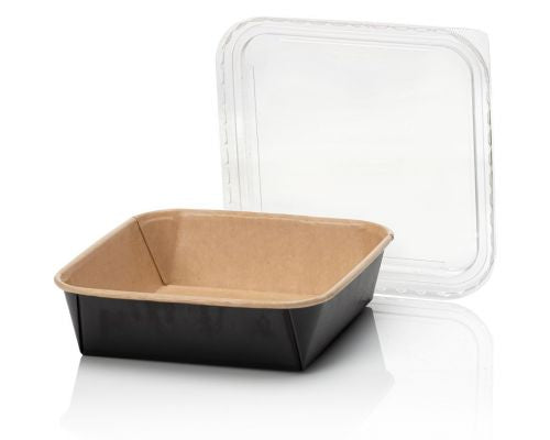 Kraft-Salatbehälter mit Deckel 1000 ml – 50 Stück