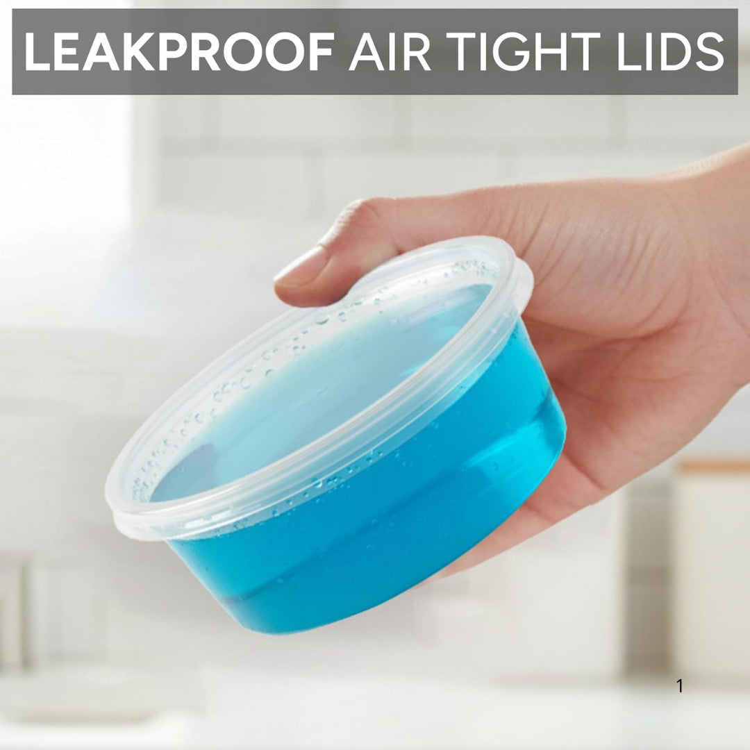 Frischhaltedosen 250ml Transparent mit Deckel PP Wiederverwendbar – 50 Stück | Mikrowelle Gefrierschrank BPA-frei